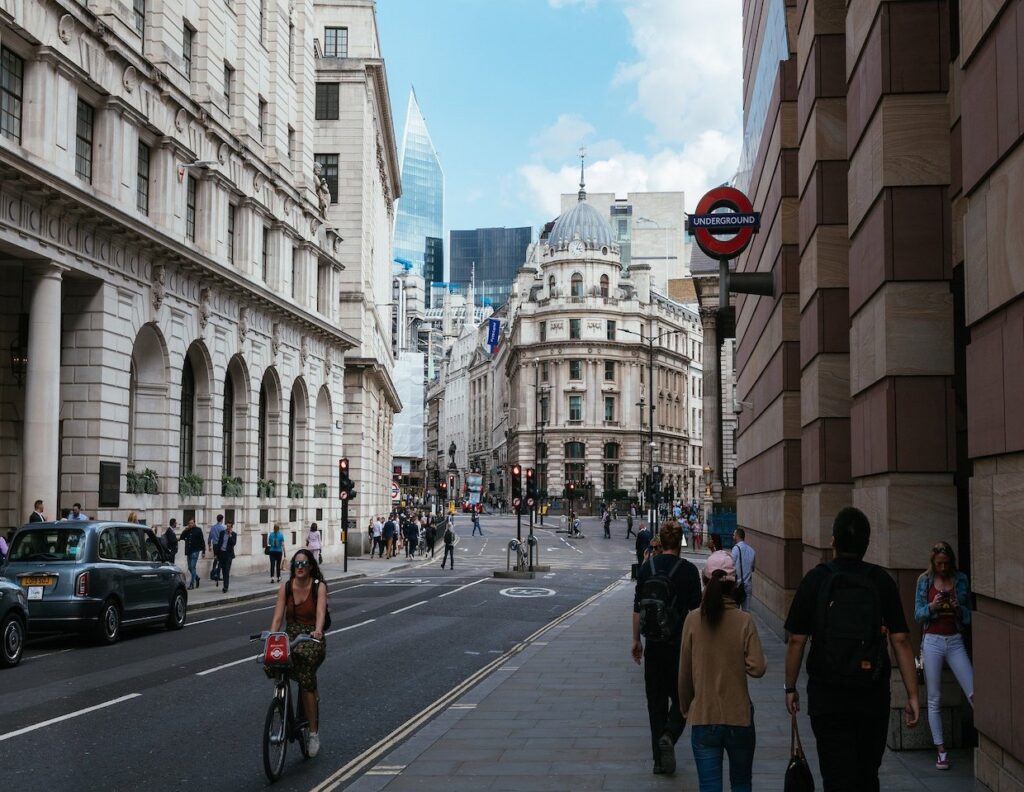 Busy London street