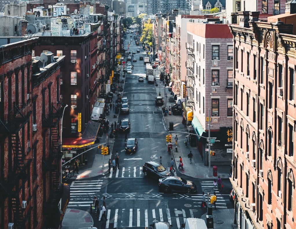 Busy street in New York