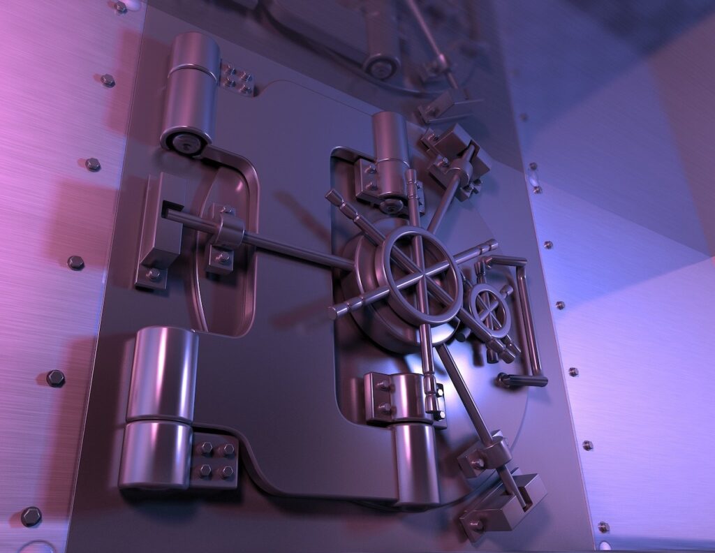 Locked safe