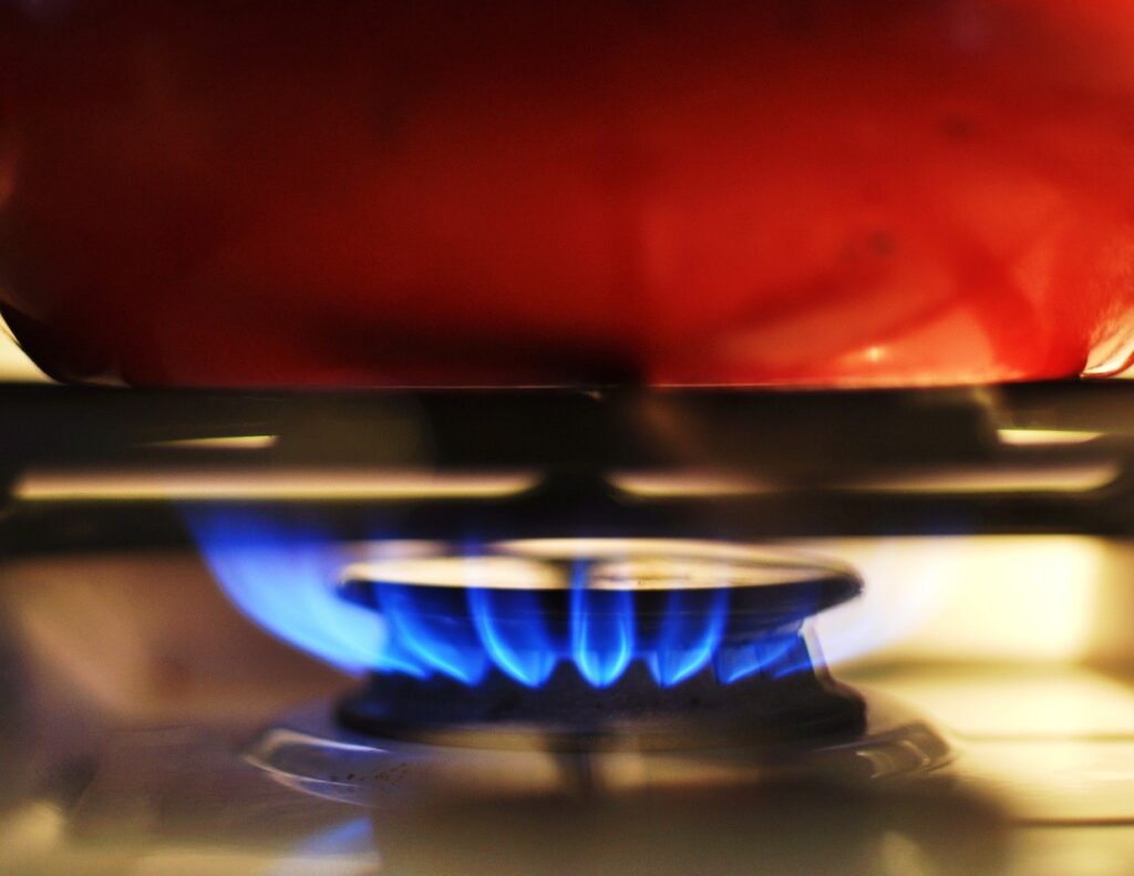 Gas stove flame