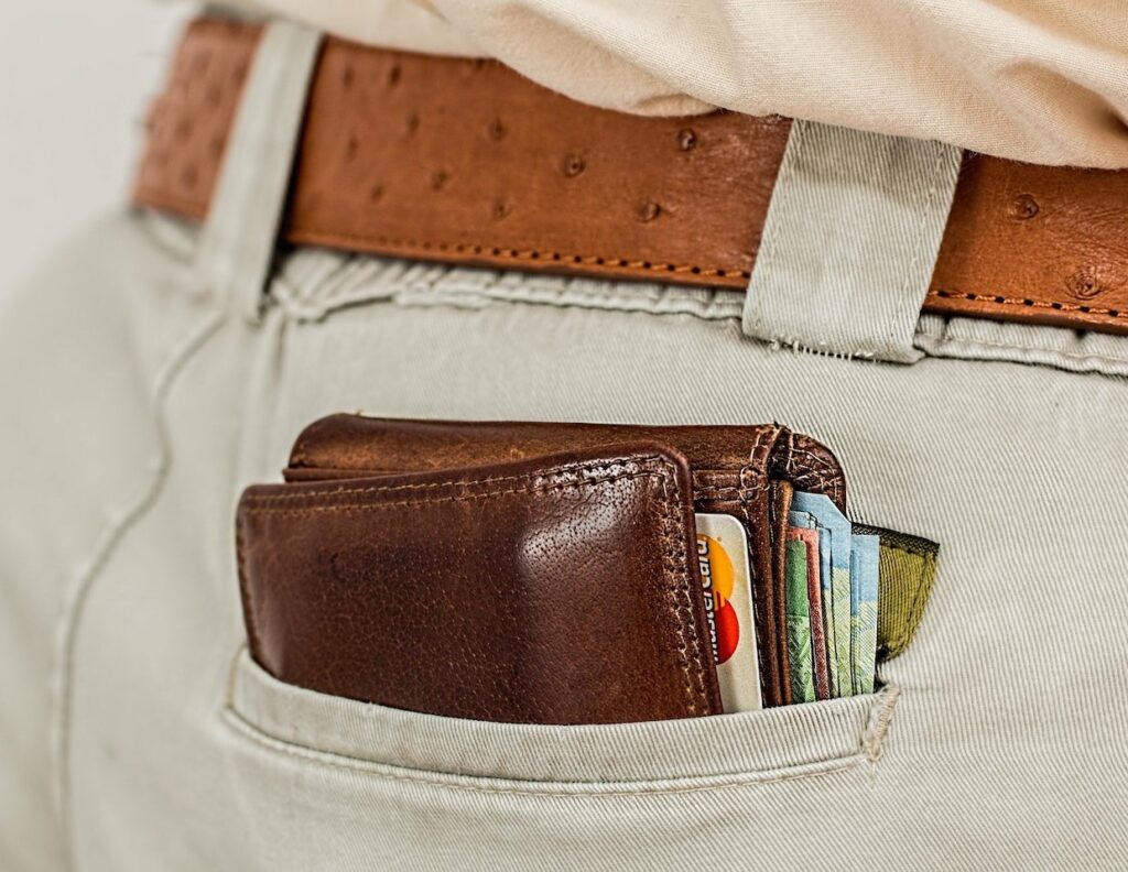 Wallet in backpocket